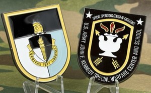 US Army JFK Special Warfare Center And School Challenge Coin Special Ops  SWCS