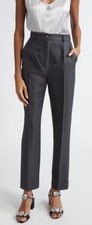 Dolce & Gabbana Tailored Slacks Gray Straight Fit Trouser business Dress Pants