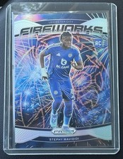 2024-25 Prizm Premier League #18 Stephy Mavididi RC - Fireworks Silver Prizm