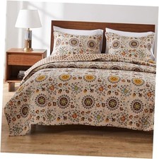 Greenland Home Andorra 100 Cotton Reversible King/California King 3 Piece