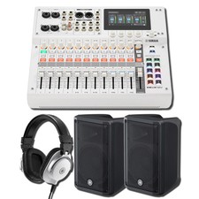 Yamaha MGX12V W 18-Ch Digital Mixer w/ 2x DBR10 700W Speakers  HPH-MT5W