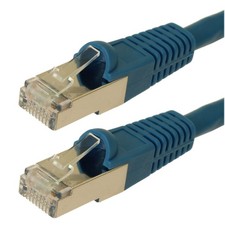 40ft Cat7 SHIELDED SSTP RJ45 Ethernet Patch Cord Booted BLUE
