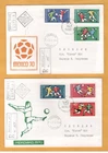 Football. World cup 1970, Mexico. Two First day covers from Bulgaria, 1970