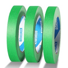 Green Painters Tape, 0.7 Inch x 55 Yards x 3 Rolls, Masking Tape Green