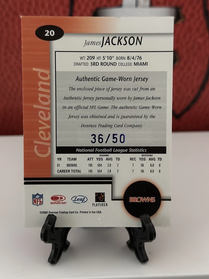 2002  Leaf Certified Mirror Blue James Jackson Rare Ssp /50 Only One On Ebay - Image 2 of 2
