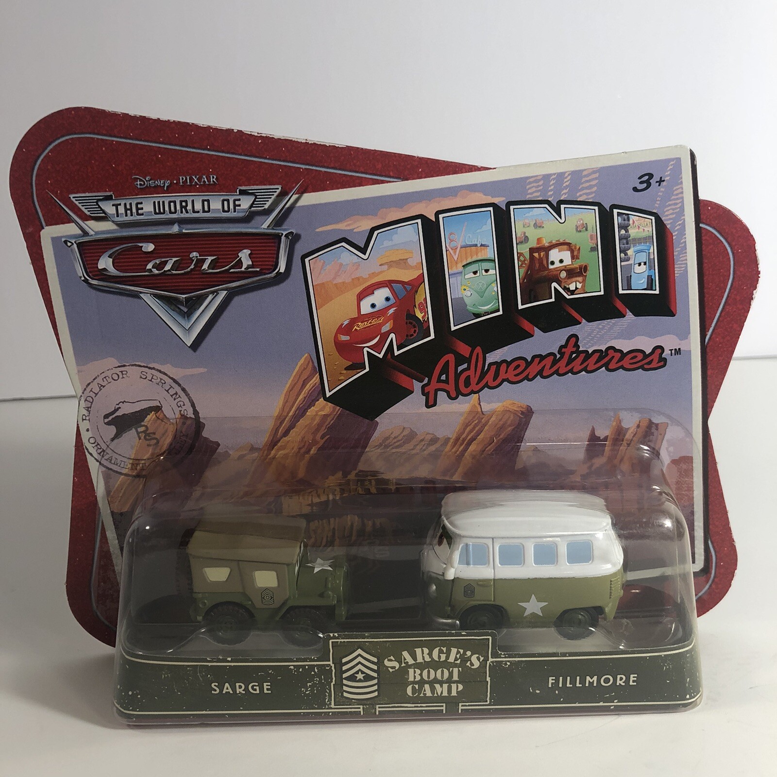 Disney CARS Mini Adventures MATER, SALLY, & RED FROM SARGE'S BOOT CAMP USED