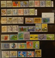Schweiz - 45 gestempelte Briefmarken aus den Jahren 1985 bis 1989