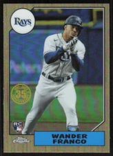 Wander Franco 2022 Topps Chrome Baseball # 87BC-13 RC 1987 Topps Tampa Bay Rays