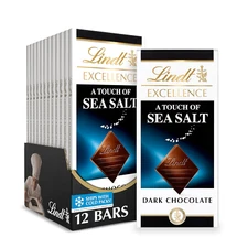 EXCELLENCE Sea Salt Dark Chocolate Bar, Dark Chocolate Candy with a Touch of Sea
