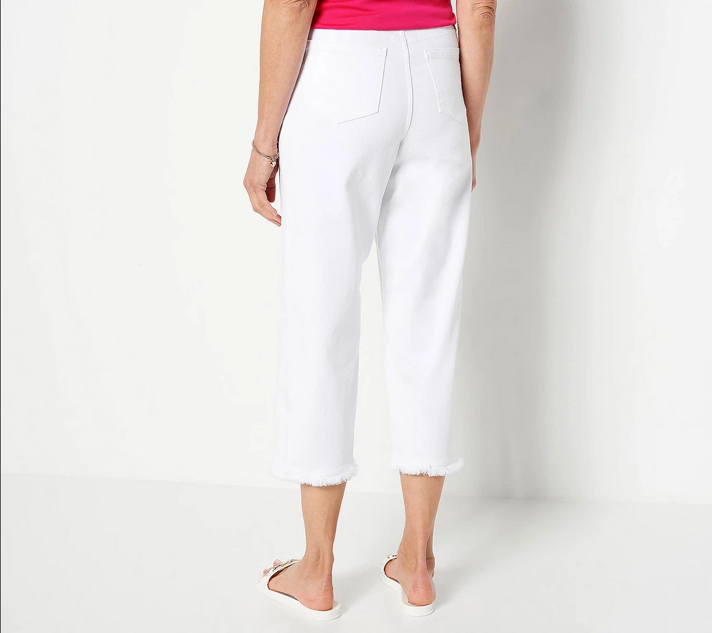 Susan graver wide top leg crop pants