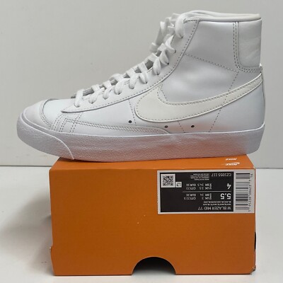 Nike Blazer Mid '77 Triple White Casual Sneakers CZ1055-117 Women's 5.5