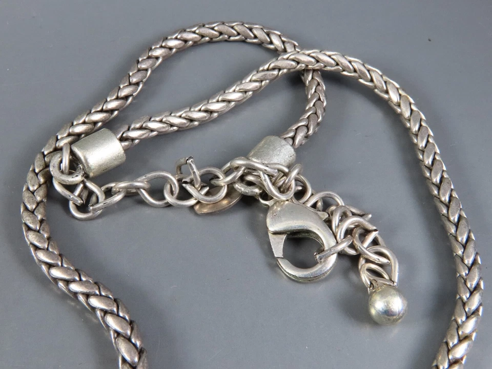 CHICO'S серебристого тона толщиной цепочка ожерелье фиолетовый/синий эмаль Colorblock подвеска - Изображение 2 из 4