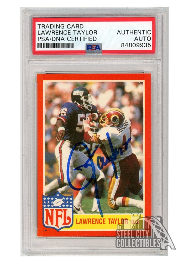 Lawrence Taylor 1985 Topps Star Set Autograph Card #11 PSA/DNA