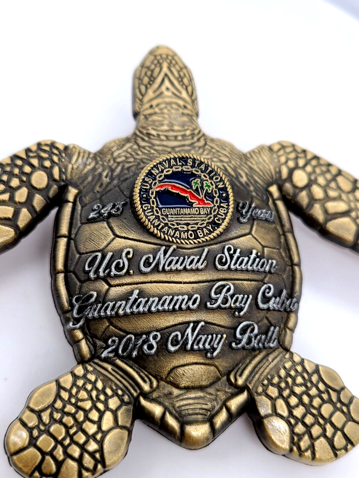 US NAVY CHALLENGE COIN - NAVAL STATION GUANTANAMO BAY - 2018 NAVY BALL-image