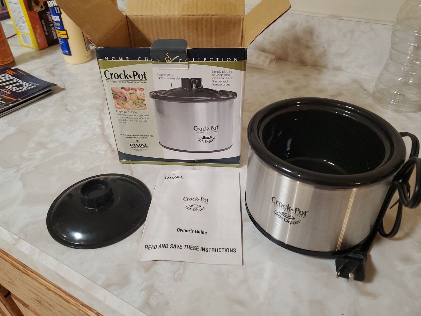 Rival Crock Pot Little Dipper Mini Slow Cooker Stainless Pot 16 oz eBay