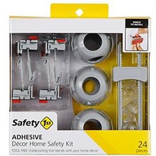 Safety 1 Adhesive D cor Home Safety Kit 24Pc , Grey - NEW