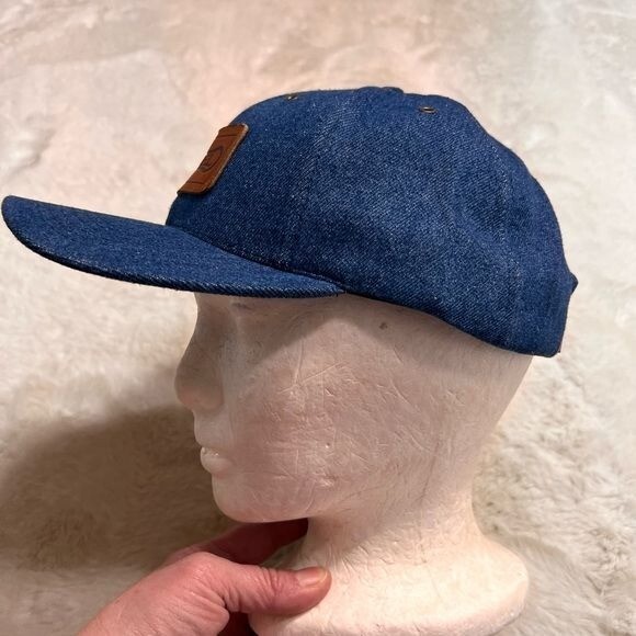 Ariel patch denim with leather patch hat - image 7
