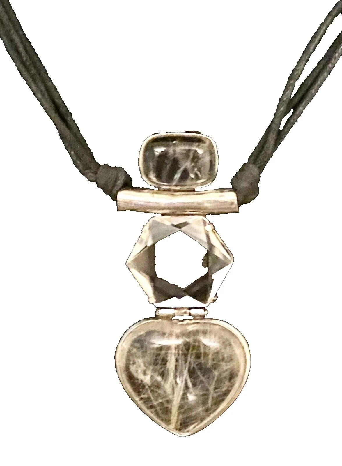 Кварцевый кожаный кулон ожерелья и кулоны ручной работы