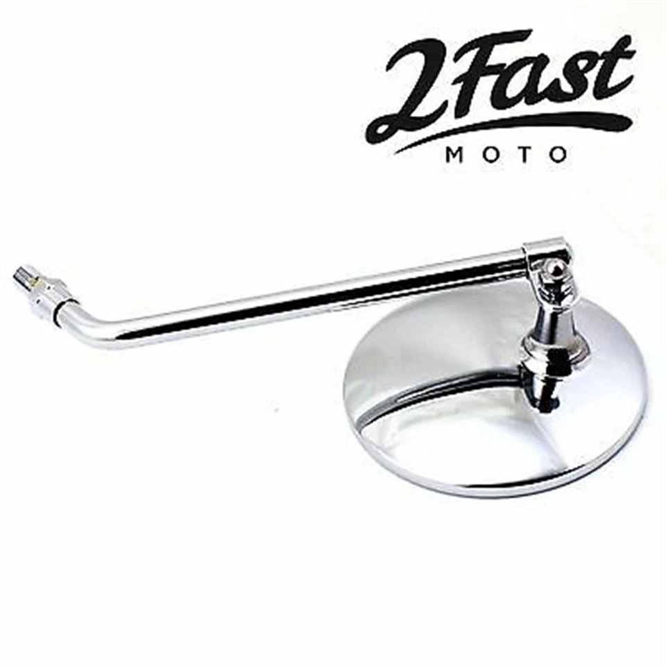 Par de espejos retrovisores cromados FastMoto 10 mm para modelos Honda/Suzuki 1965-2013 20-42410x2 Foto 3 de 4