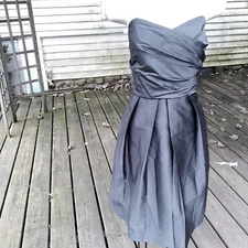 Alfred Sung pleated bodice strapless dress sz 12