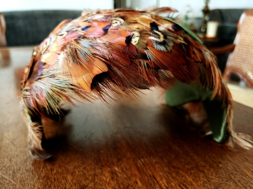 Vintage Pheasant Feathered Hat 20s - 30s Art Deco Style  display picture 1