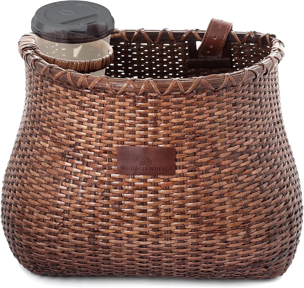 Bike Basket Front for Women S and Mens Cruiser with Coffee Cup