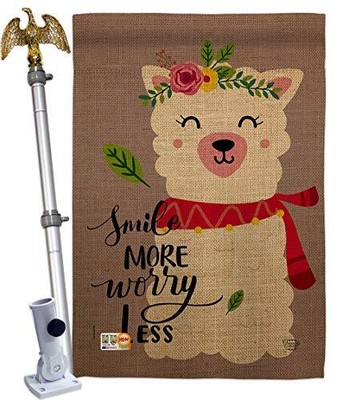 Worry Less House Flag - Eagle Set Expression Inspirational Spiritual Hope Lov...