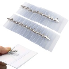 50x ID Name Badge Holder Conference Visitor Pass Photo Clip PinMeeting 9x5.4cm