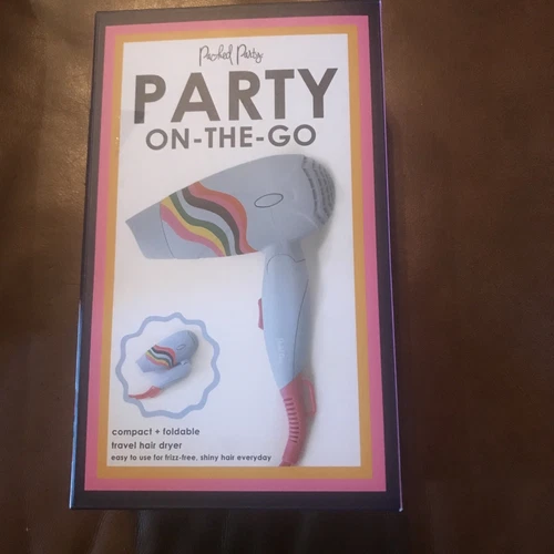 Party On-The-Go Hair Dryer Compact & Foldable Travel Hair Dryer 