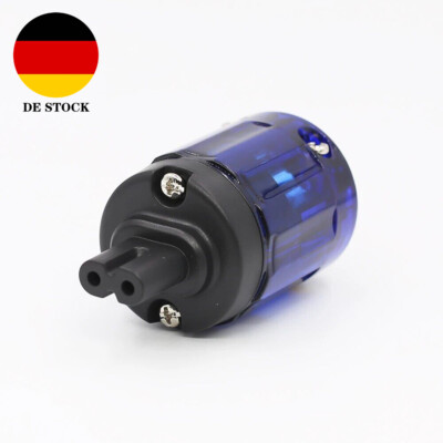 1stk Rhodiniert HiFi Audio Netzteil Figure 8 IEC Weiblich Netzkabel Adapter