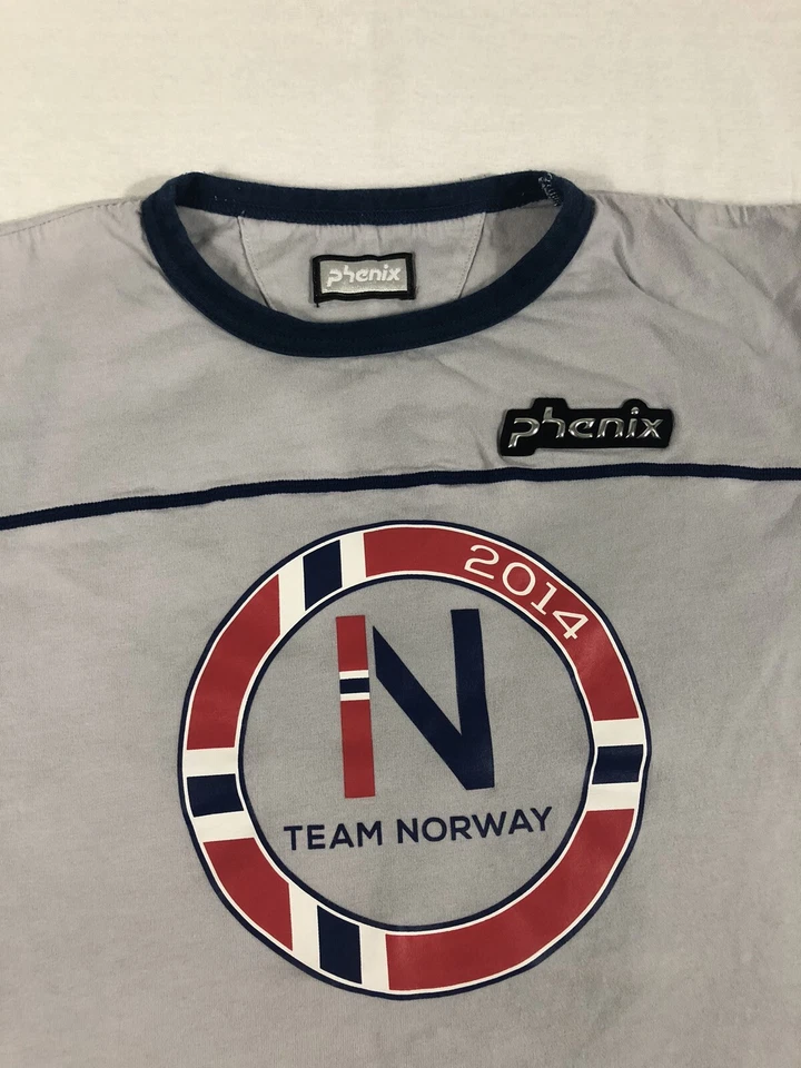 Camiseta Phenix 2014 Equipo Olímpico Noruega Gris Hombre Grande Europea SUPER RARA Foto 4 de 4