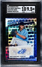 2020 Donruss Optic Brent Honeywell PANDORA PRIZM /25 SGC 9.5 w/10 AUTO
