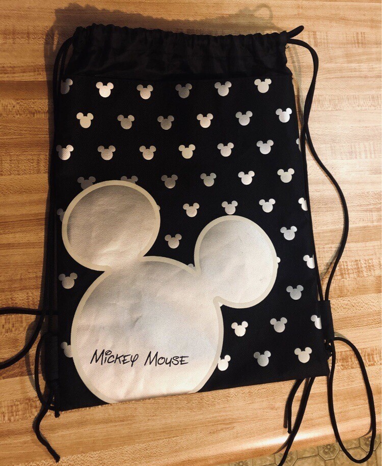 Disney Mickey Mouse Drawstring Bag Backpack Strin… - image 1