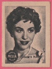 Cigarettes Melia Algeria Rare 1950s Film Star Tobacco Card - Elisabeth Manet