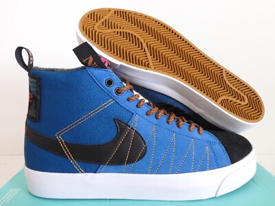 NIKE SB ZOOM BLAZER MID PREMIUM MARINA BLUE-BLACK-PECAN SZ 9.5 [DC8903-400]