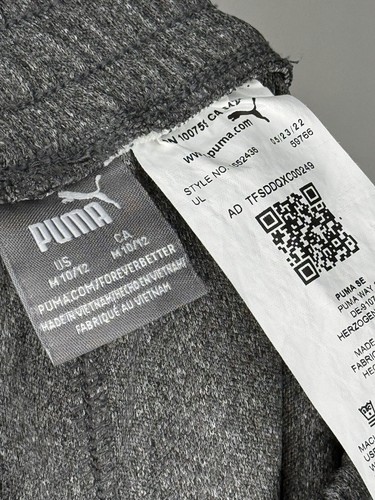 Puma Active Shorts Boys Size Medium 10-12 Gray Pull On Elastic Waist - Picture 4 of 4
