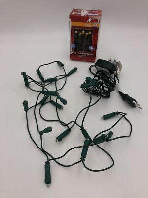 Hellum LED-Lichterkette Innen, Strombetrieben, 2,85m, Warmweiß, Grün