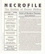 NECROFILE #14 THE REVIEW OF HORROR FICTION - 1994 fanzine, reviews of Tanith Lee