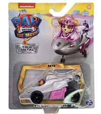 Nickelodeon Paw Patrol SKYE True Metal Movie Vehicle Car Pink n Silver NEW
