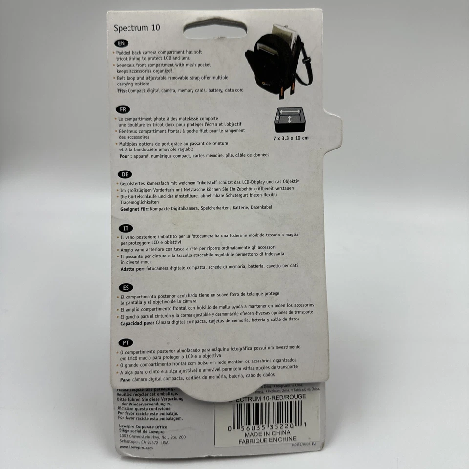 Lowepro Spectrum 10 RED Compact Digital Camera Pouch Small Case Bag NEW - Image 4 of 4