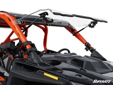 SuperATV Scratch Resistant Flip Windshield for Polaris RZR PRO R 4