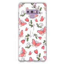 Mundaze Case for Samsung Galaxy Note 9 Cover Cute Pink Butterflies