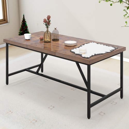 Outdoor Patio Dining Table for 6-8 Person Wooden Dinner Table Garden Furniture - Picture 10 of 10