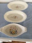 Lot Of 3 Small Oval Platters 2 Arcopal France 8.5" —1 Japan Micro/Oven Safe