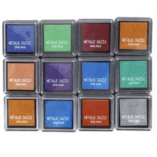 Metallic Color Ink Pad, Bright 10 Stamp with Easy Application for...