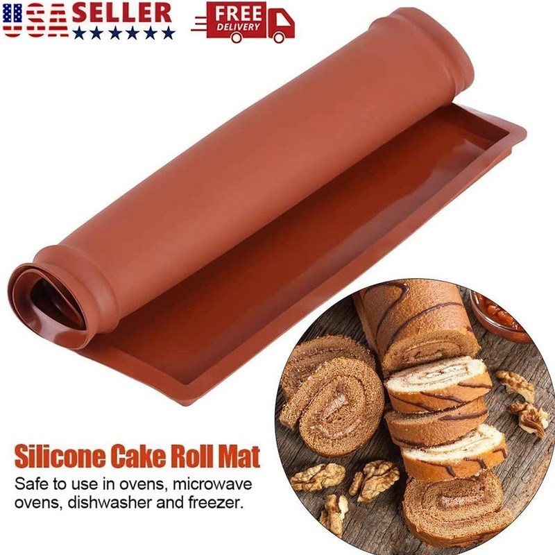 Food Grade Home Baking Mat Flexible Pastry Cookies & Swiss Roll Mat Baking Tool