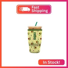 Sok It JavaSok Iced Coffee Cold Soda Insulated Neoprene Cup Sleeve Get Movin'