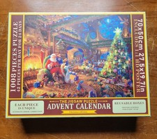 Reusable Christmas Advent Calendar Jigsaw Puzzle, 1008 Pc Santa Workshop