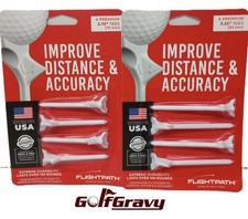 2.75"  3.25" Flight Path Golf Tees, Improve Distance  Accuracy, Made in USA