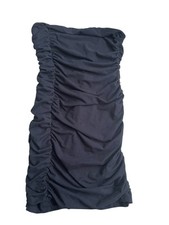 Honey And Rosie Strapless Bodycon Mini Dress Black Cotton Sz Small 